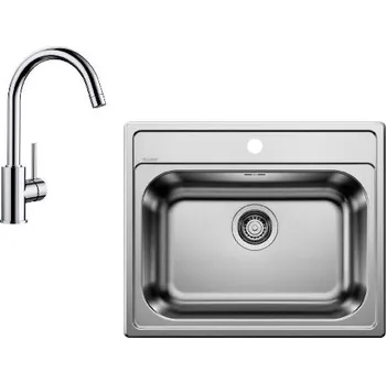 Vodovodní baterie Blanco - Set dřezu Dana 6 a baterie Mida, nerez/chrom SET 01-C 25 MIDA