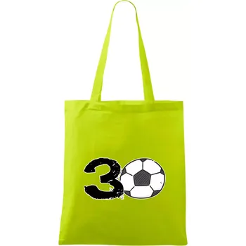 Fotbal kulaté narozeniny 30 - Taška bavlněná - 42 x 38 cm ( Limetková )