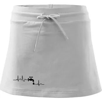 Dámská sukně Instalatér ekg - Sportovní sukně - two in one - L ( Bílá )