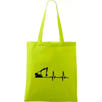 EKG bagr - Taška bavlněná - 42 x 38 cm ( Limetková )