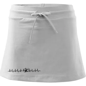 Dámská sukně Dron ekg - Sportovní sukně - two in one - XL ( Bílá )