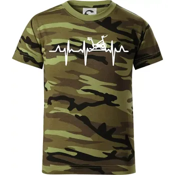 Chlapecké oblečení EKG rotoped - Dětské maskáčové triko - 134 cm/8 let ( Zelený maskáč )