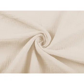 Mušelín dvojitá gázovina MSN-045 Krémová - metráž šířka 160 cm