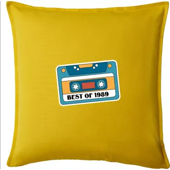 Polštář Narozeniny kazeta Best of 1989 - Polštář 50x50 - 50x50 - Pouze potah ( Žlutá )