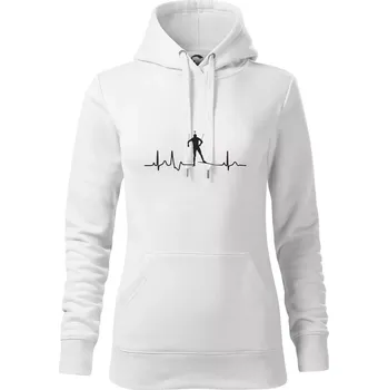 Dámská mikina EKG biatlon - Mikina dámská Cape s kapucí - 2XL ( Bílá )
