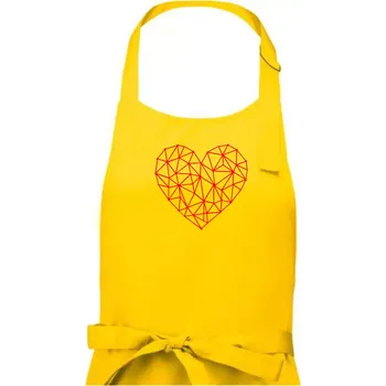 Kuchyňská zástěra Srdce síť - Pánská zástěra na vaření - Univerzální velikost ( Žlutá )