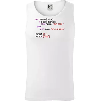 Python I am cool, You are not cool - Tílko pánské Core - XL ( Bílá )