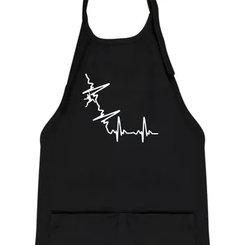 Kuchyňská zástěra EKG bouldering - Dětská zástěra na vaření - Univerzální velikost ( Černá )