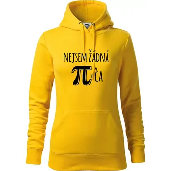 Dámská mikina Nejsem žádná pí - Mikina dámská Cape s kapucí - S ( Žlutá )