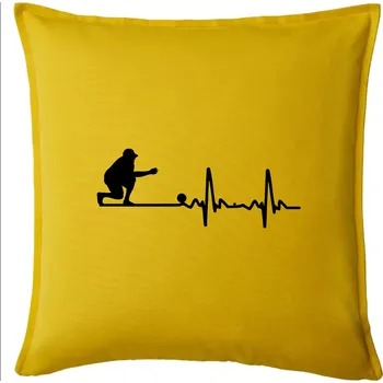 Polštář EKG petanque - Polštář 50x50 - 50x50 - Pouze potah ( Žlutá )