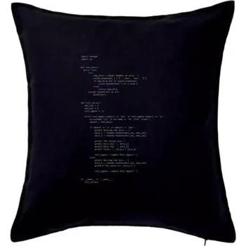 Polštář Python Generátor hodu kostkou - Polštář 50x50 - 50x50 - Pouze potah ( Černá )