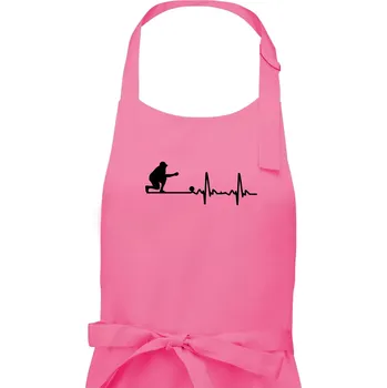 Kuchyňská zástěra EKG petanque - Dámská zástěra na vaření - Univerzální velikost ( Růžová )