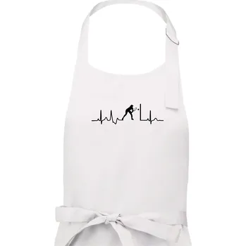 Kuchyňská zástěra Ekg squash žena - Dámská zástěra na vaření - Univerzální velikost ( Bílá )