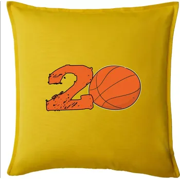 Polštář Basketball kulaté narozeniny 20 - Polštář 50x50 - 50x50 - Pouze potah ( Žlutá )