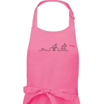 Kuchyňská zástěra EKG triatlon - Dámská zástěra na vaření - Univerzální velikost ( Růžová )