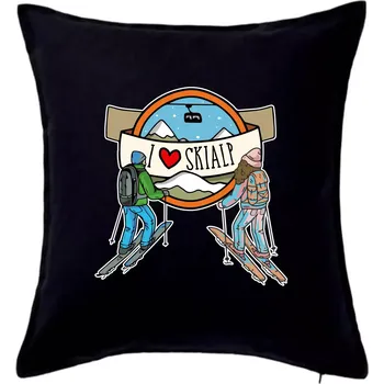 Polštář I love skialp - Polštář 50x50 - 50x50 - Pouze potah ( Černá )