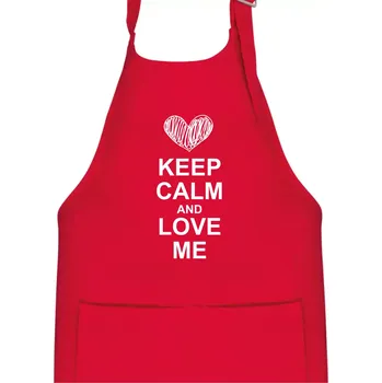 Kuchyňská zástěra Keep calm and love me - Dětská zástěra na vaření - Univerzální velikost ( Červená )