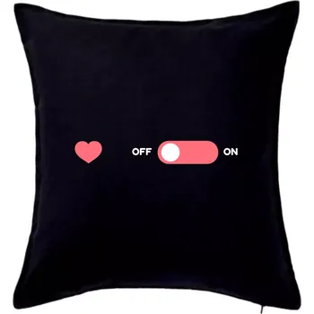 Polštář Love OFF - Polštář 50x50 - 50x50 - Pouze potah ( Černá )