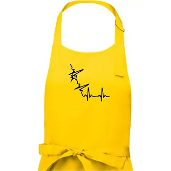 Kuchyňská zástěra EKG bouldering - Pánská zástěra na vaření - Univerzální velikost ( Žlutá )