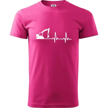 Pánská móda EKG bagr - Klasické pánské triko vyšší gramáže - M ( Purpurová )