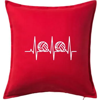 Polštář Volejbal ekg - Polštář 50x50 - 50x50 - Včetně výplně ( Červená )