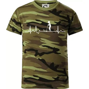 EKG kroket - Dětské maskáčové triko - 146 cm/10 let ( Zelený maskáč )