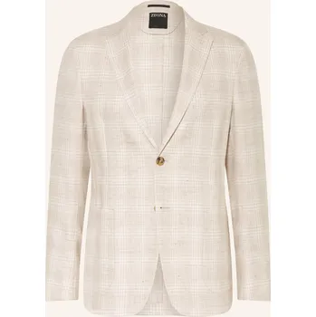 Pánské sako Zegna Pánské Sako Extra Slim Fit S Příměsí Lnu, béžová, 54