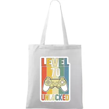 Gaming narozeniny 70 - Taška bavlněná - 42 x 38 cm ( Bílá )