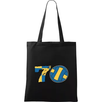 Volejbal kulaté narozeniny 70 - Taška bavlněná - 42 x 38 cm ( Černá )