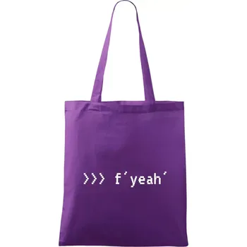 Python f yeah - Taška bavlněná - 42 x 38 cm ( Fialová )