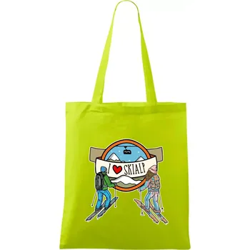 I love skialp - Taška bavlněná - 42 x 38 cm ( Limetková )