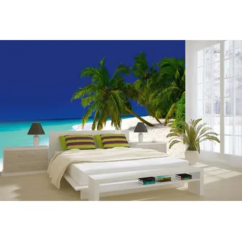 Fototapeta DIMEX | Samolepicí vliesová fototapeta na zeď Atol Baa MA-5-3140 | 375 x 250 cm | zelená, modrá, bílá + Samolepicí vliesová fototapeta na stěnu DIMEX Atol Baa MA53140 v rozměru 375 x 250 cm