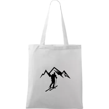 Skialp výlet na hory - Taška bavlněná - 42 x 38 cm ( Bílá )