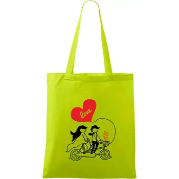 Kolo manželé - Taška bavlněná - 42 x 38 cm ( Limetková )