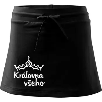 Dámská sukně Královna všeho - Sportovní sukně - two in one - XL ( Černá )