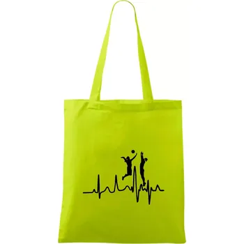 EKG volejbalistky - Taška bavlněná - 42 x 38 cm ( Limetková )