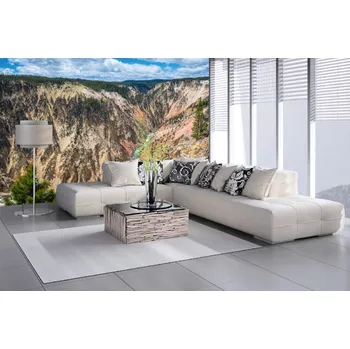 Fototapeta DIMEX | Samolepicí vliesová fototapeta na zeď Grand Canyon MA-5-3020 | 375 x 250 cm | zelená, modrá, bílá, hnědá + Samolepicí vliesová fototapeta na stěnu DIMEX Grand Canyon MA53020 v rozměru 375 x 250 cm