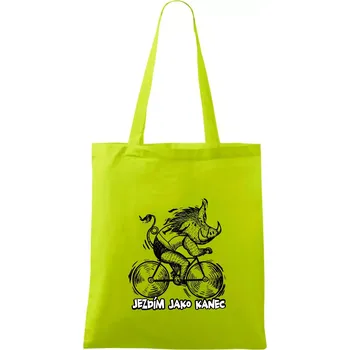 Jezdím jako kanec - Taška bavlněná - 42 x 38 cm ( Limetková )