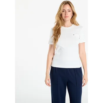 Dámské tričko Tričko Tommy Hilfiger Slim Cody C-Nk Ss White L