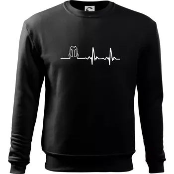 Chlapecké tričko Muzikant volume EKG - Mikina Essential dětská - 146 cm/10 let ( Černá )