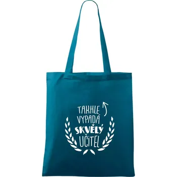 Takhle vypadá skvělý učitel - Taška bavlněná - 42 x 38 cm ( Petrolejová )
