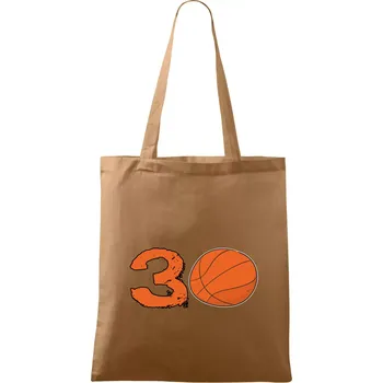 Nákupní taška Basketball kulaté narozeniny 30 - Taška bavlněná - 42 x 38 cm ( Cappuccino )