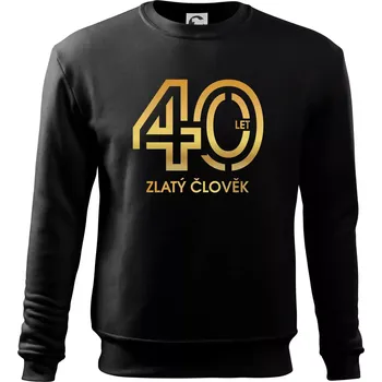 Chlapecké tričko 40 let zlatý člověk - Mikina Essential dětská - 158 cm/12 let ( Černá )