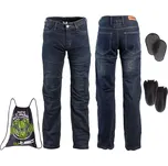 W-TEC Moto jeansy Pawted s nepromokavou membránou tmavě modrá - 3XL