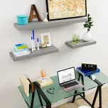 Vysoce kvalitní nástěnná police 110 cm | šedá