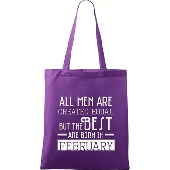 All men are created equal february - Taška bavlněná - 42 x 38 cm ( Fialová )