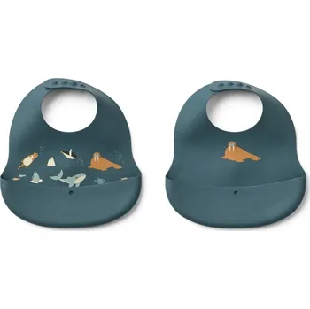 Bryndák LIEWOOD Ember Silikonový bryndák 2 ks Artic Sea/Ocean View