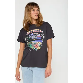 Pánská móda Tričko Rip Curl PACIFIC RIDER RELAXED TEE Washed Black velikost S