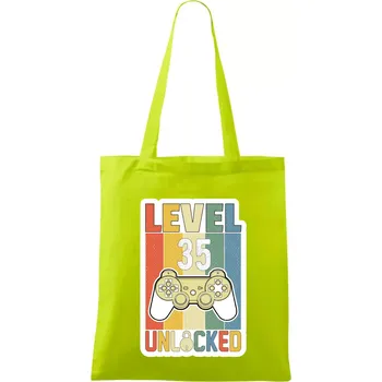 Gaming narozeniny 35 - Taška bavlněná - 42 x 38 cm ( Limetková )