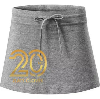 Dámská sukně 20 let zlatý člověk - Sportovní sukně - two in one - M ( Tmavě šedý melír )